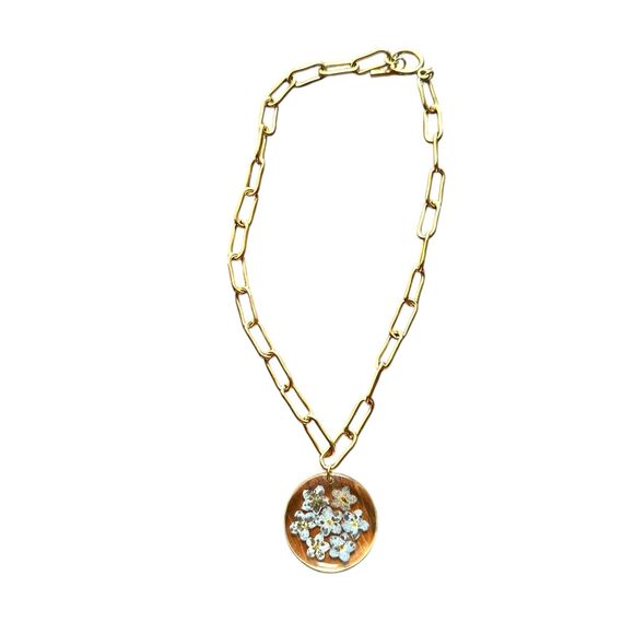 DAUPHINETTE Forget-Me-Not‎ Gold Chain Necklace - Picture 4 of 4